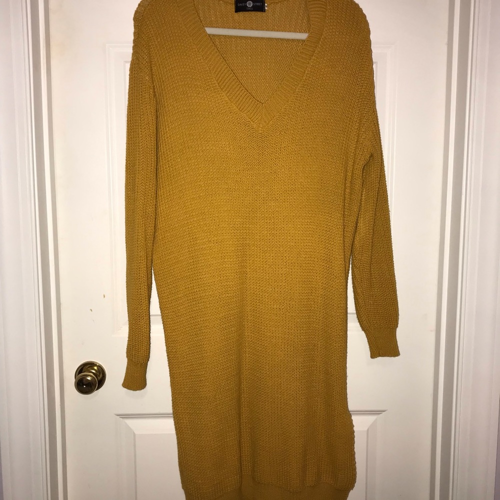 TALL Mustard Sweater Dress